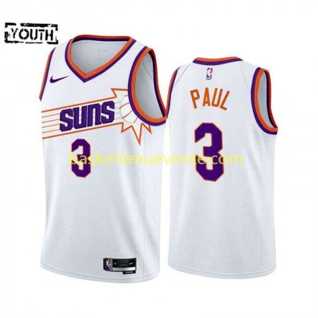 Maillot Basket Phoenix Suns CHRIS PAUL 3 ASSOCIATION EDITION 2023-2024 Blanc Swingman - Enfant